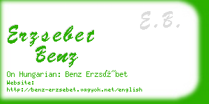 erzsebet benz business card